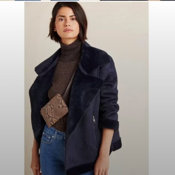 NWT Valencia Suede Moto Jacket Anthropologie X TheRiver Size XS - Picture 2 of 11